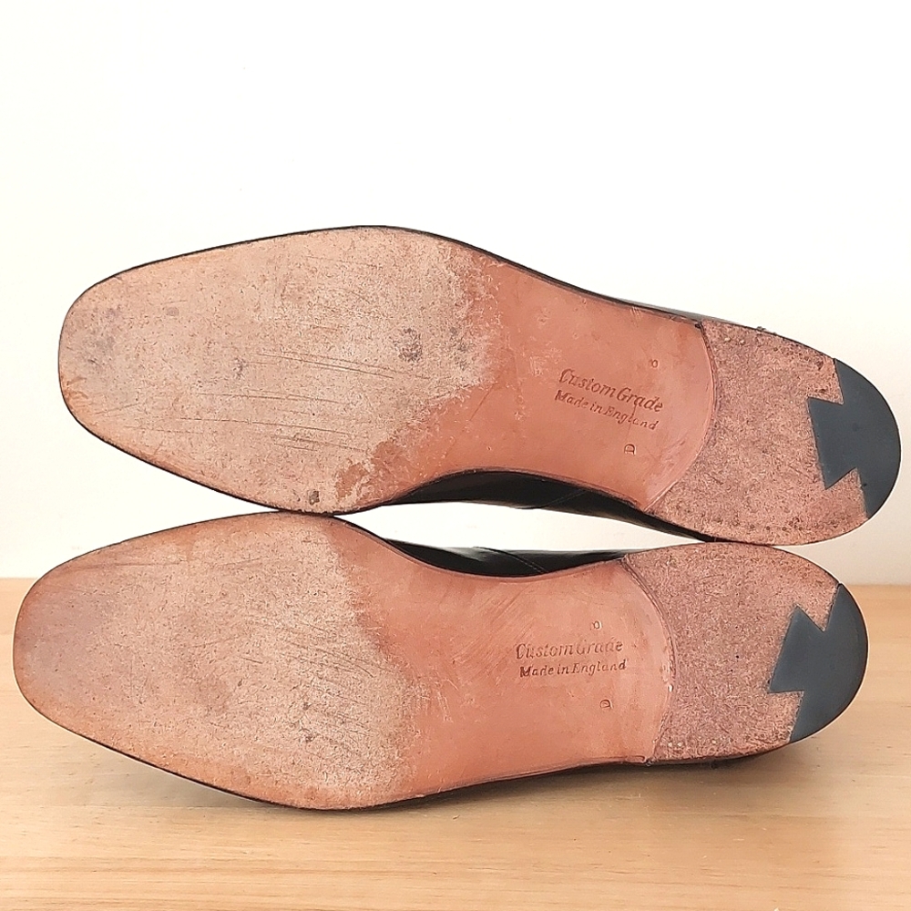 Black Leather Slip-On Men’s Dress Loafers - Picture 14 of 16